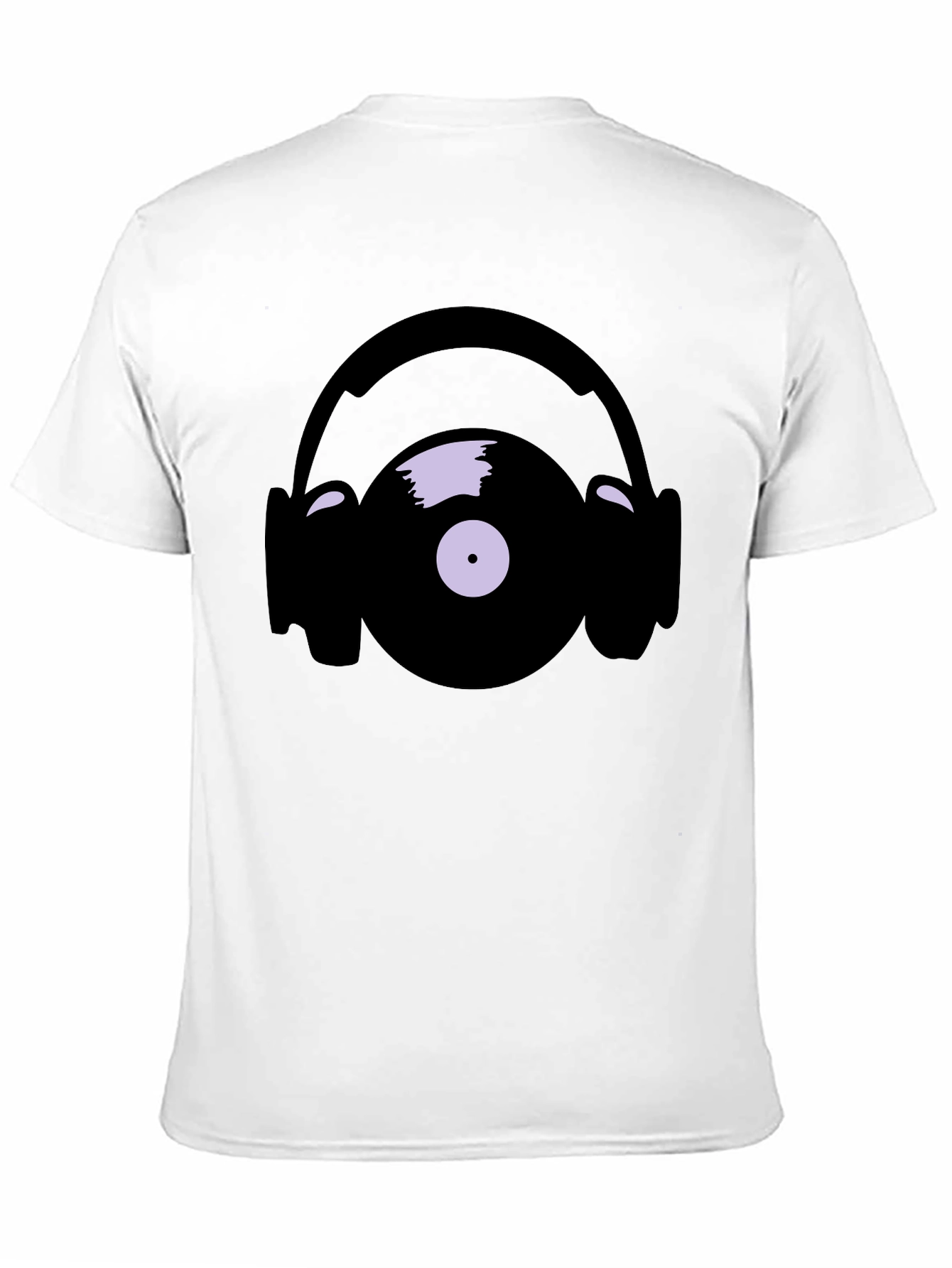 Vinyl Record and Headphone Graphic T-Shirt