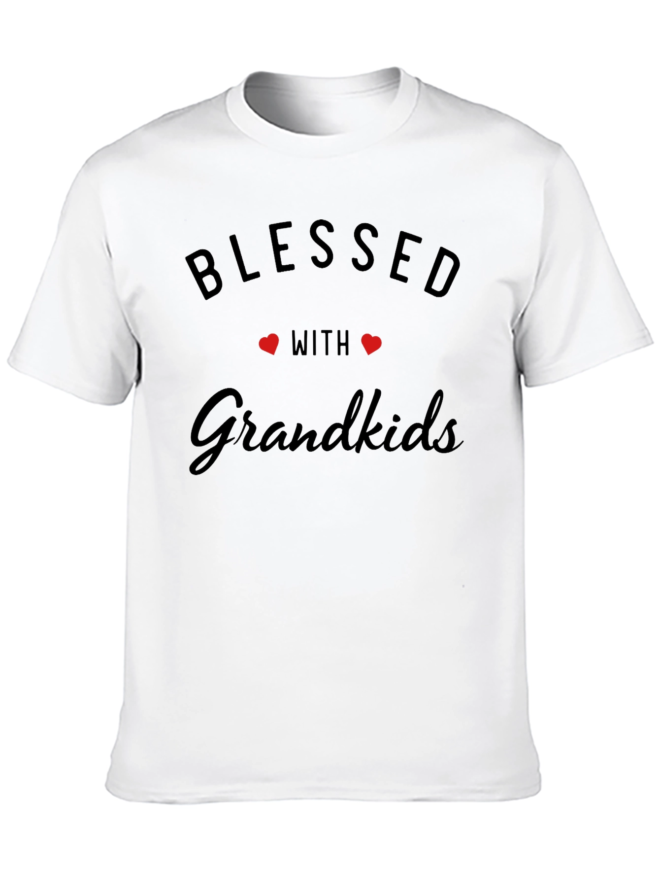 Blessed With Grandkids Black T-Shirt