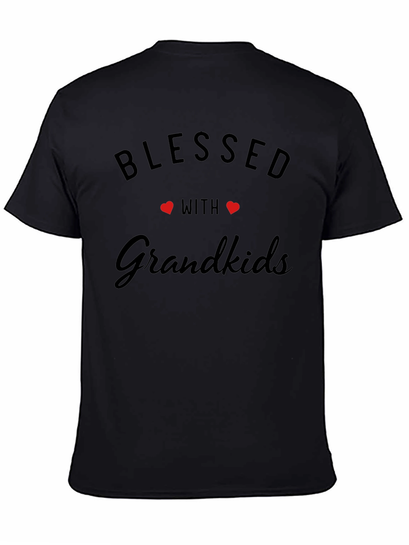 Blessed With Grandkids Black T-Shirt