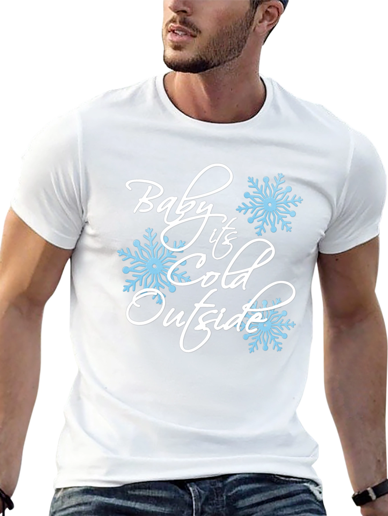 Baby Its Cold Outside Black Graphic Tee