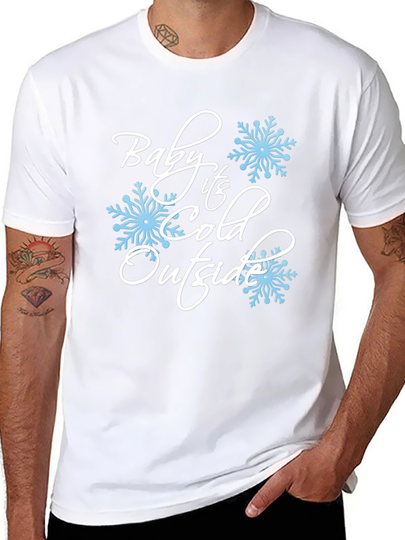 Baby Its Cold Outside Black Graphic Tee