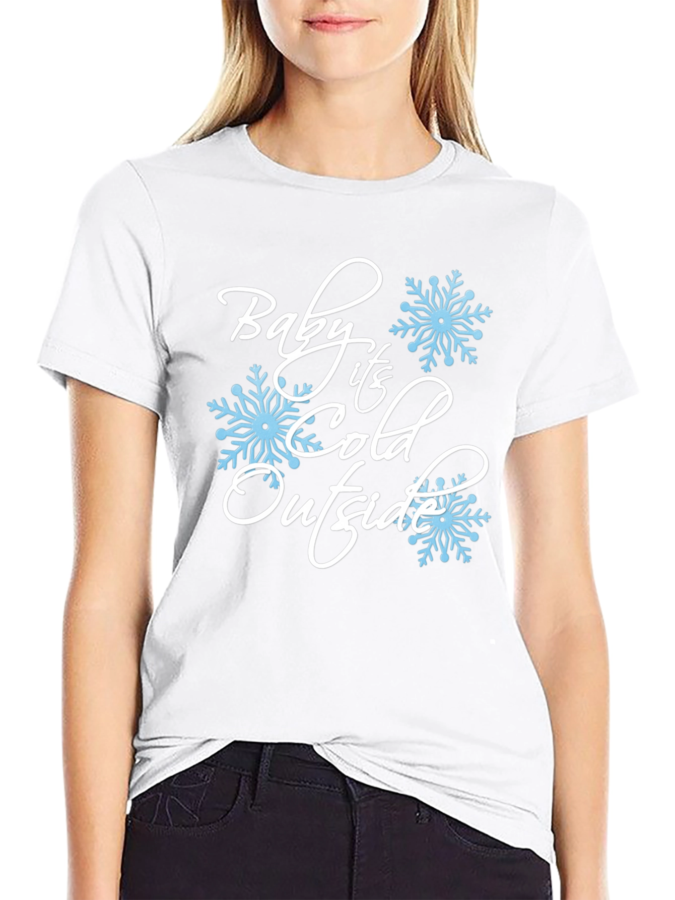 Baby Its Cold Outside Black Graphic Tee