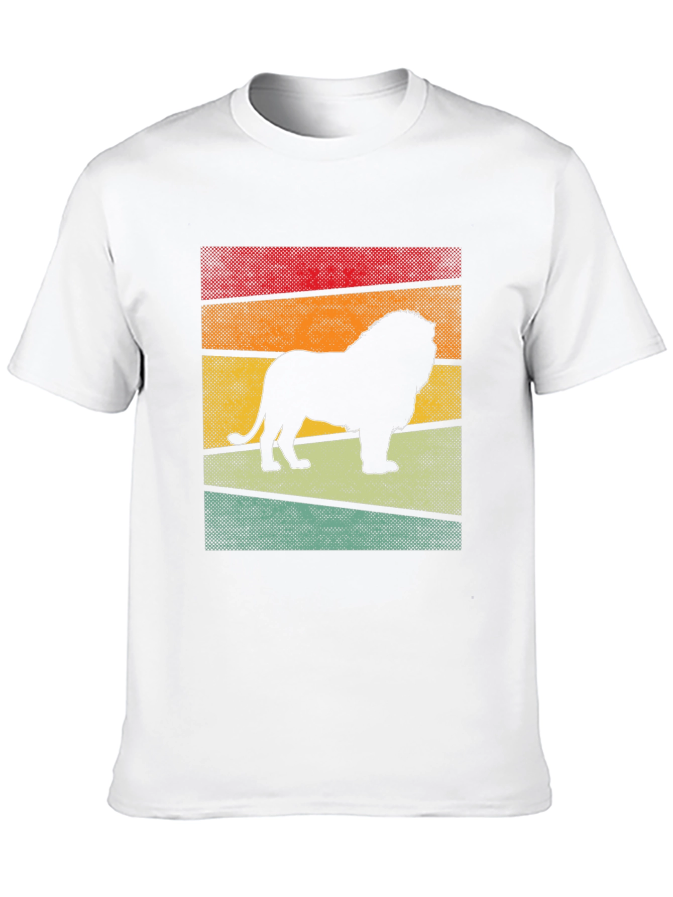 Retro Lion Graphic T-Shirt - Mens Black Tee