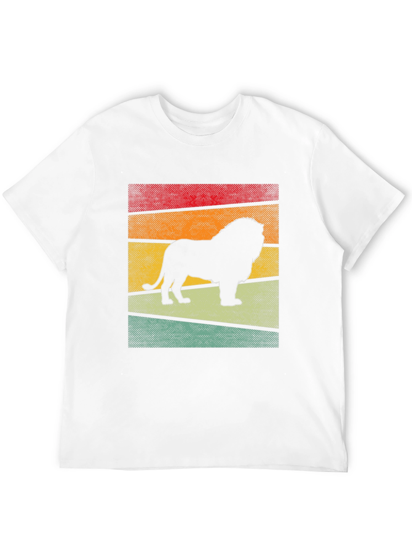 Retro Lion Graphic T-Shirt - Mens Black Tee
