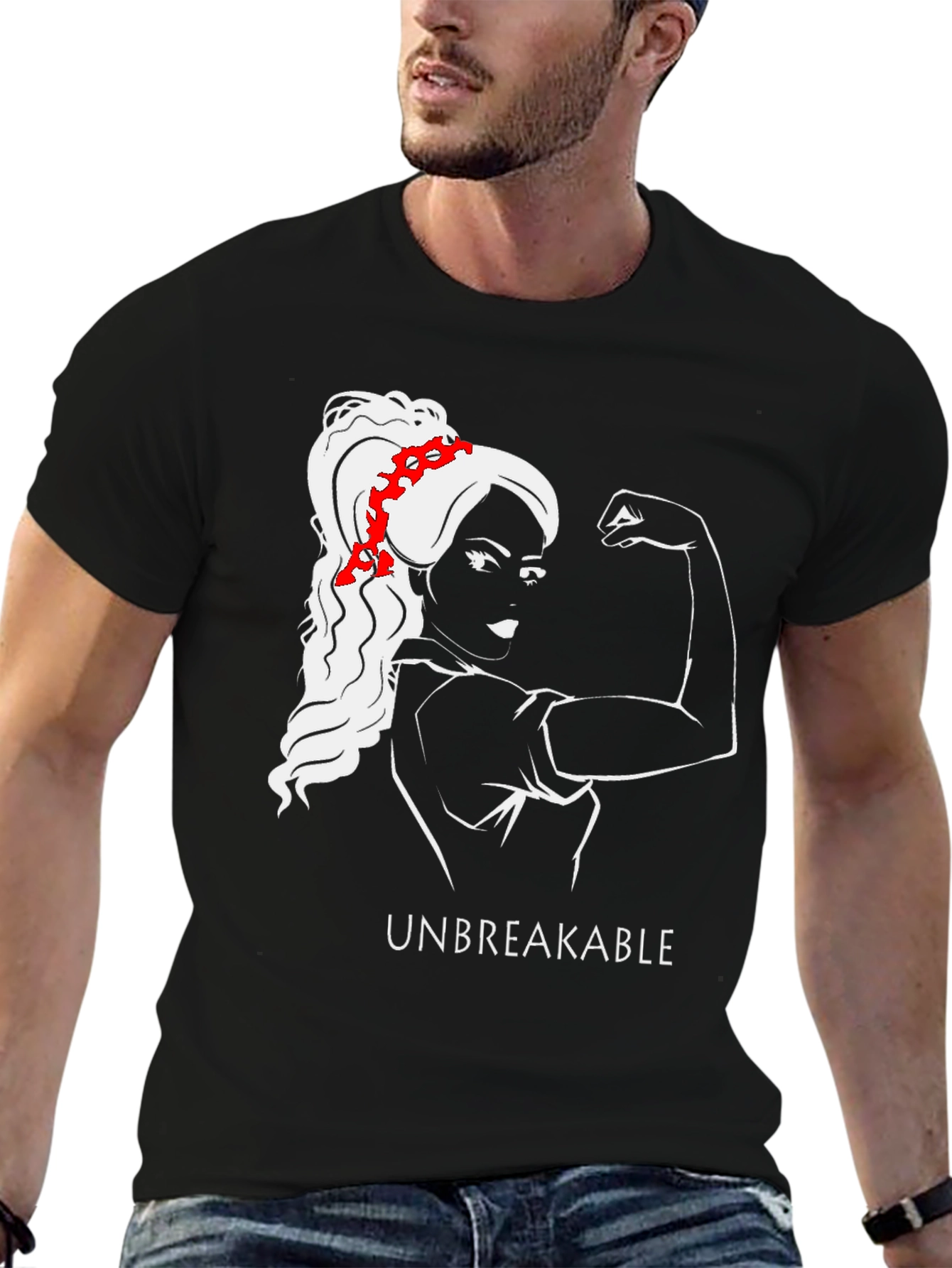 Unbreakable Graphic Tee - Empowering Woman T-Shirt
