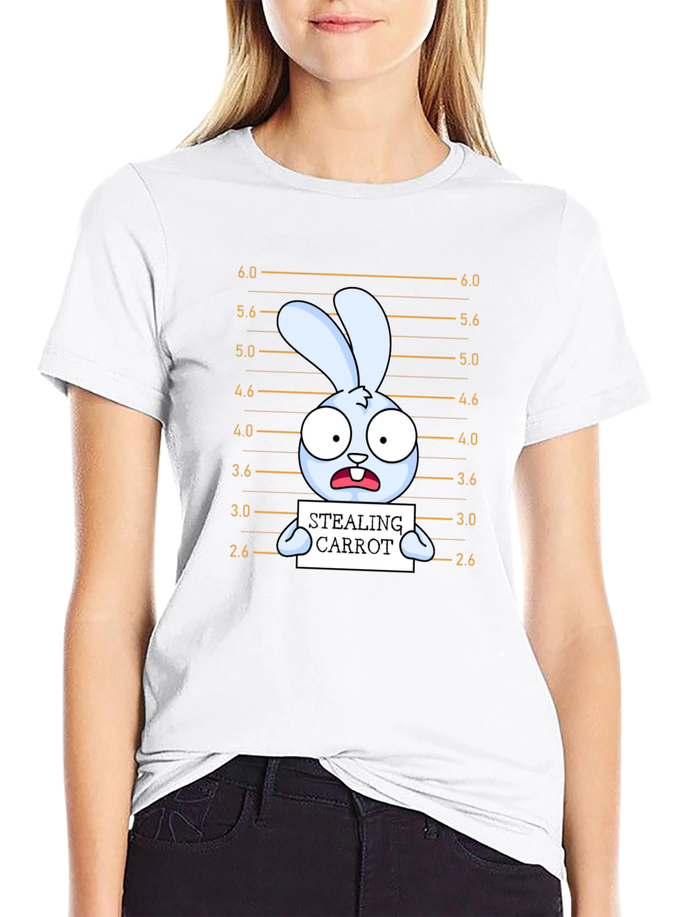 Stealing Carrot Rabbit Graphic T-Shirt