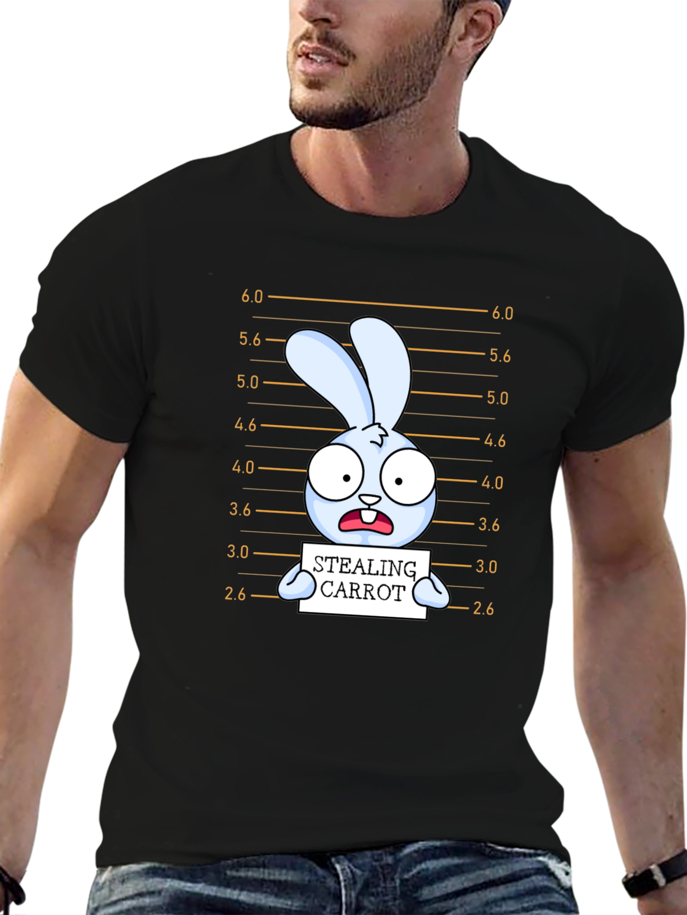 Stealing Carrot Rabbit Graphic T-Shirt