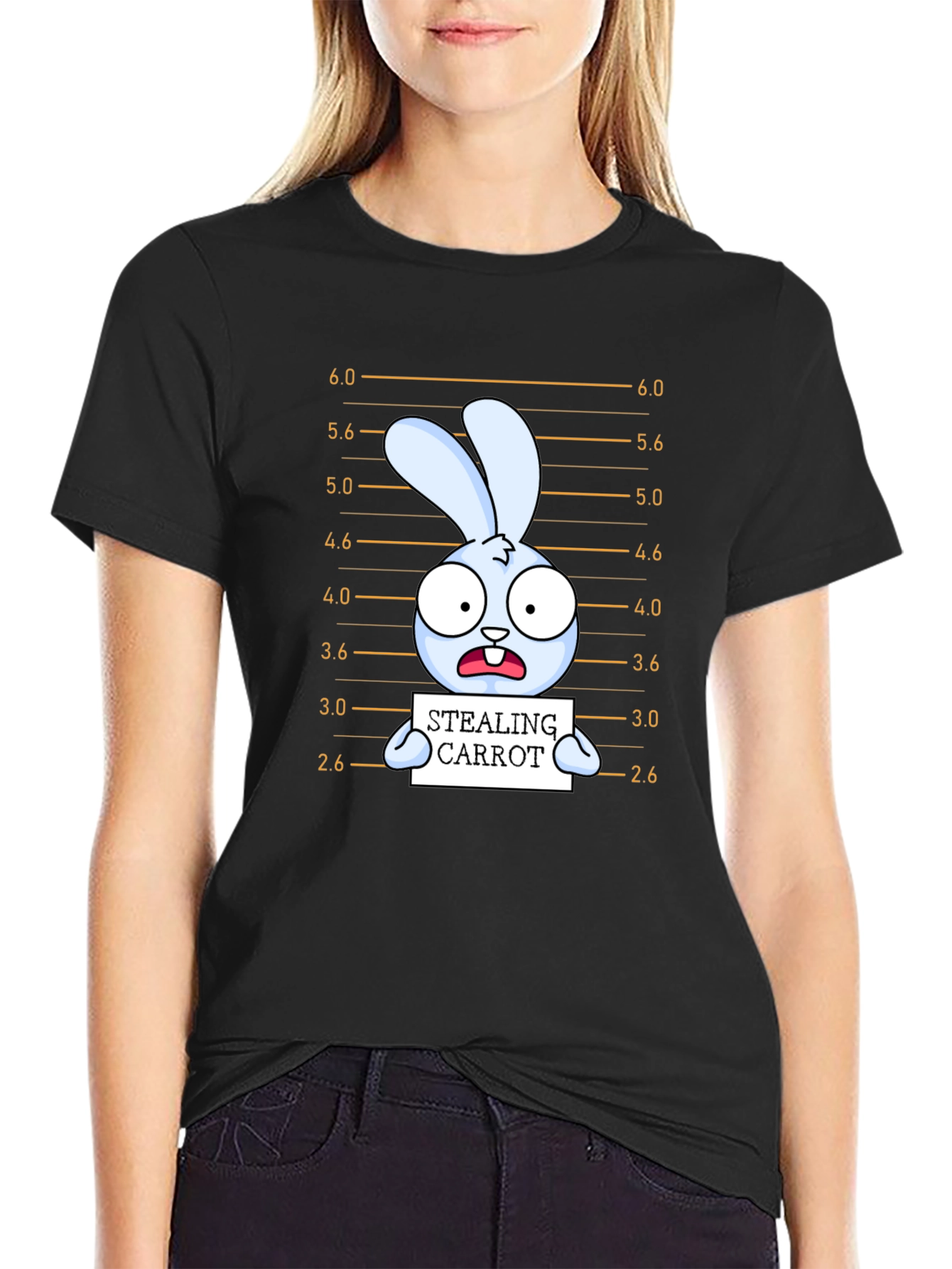 Stealing Carrot Rabbit Graphic T-Shirt