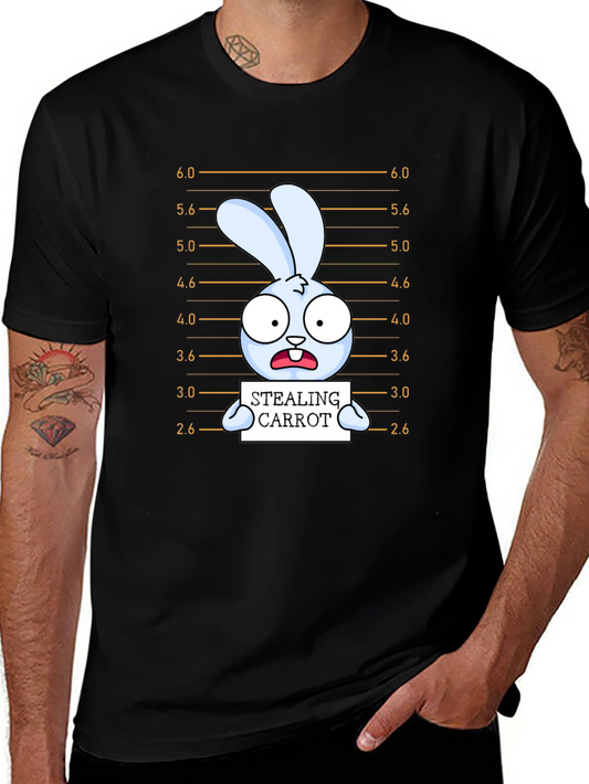 Stealing Carrot Rabbit Graphic T-Shirt
