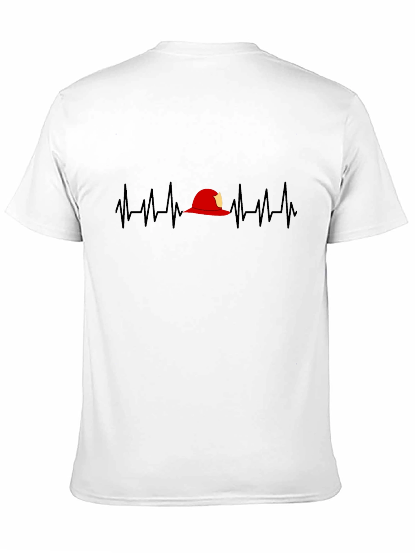 Firefighter Heartbeat T-Shirt - Black
