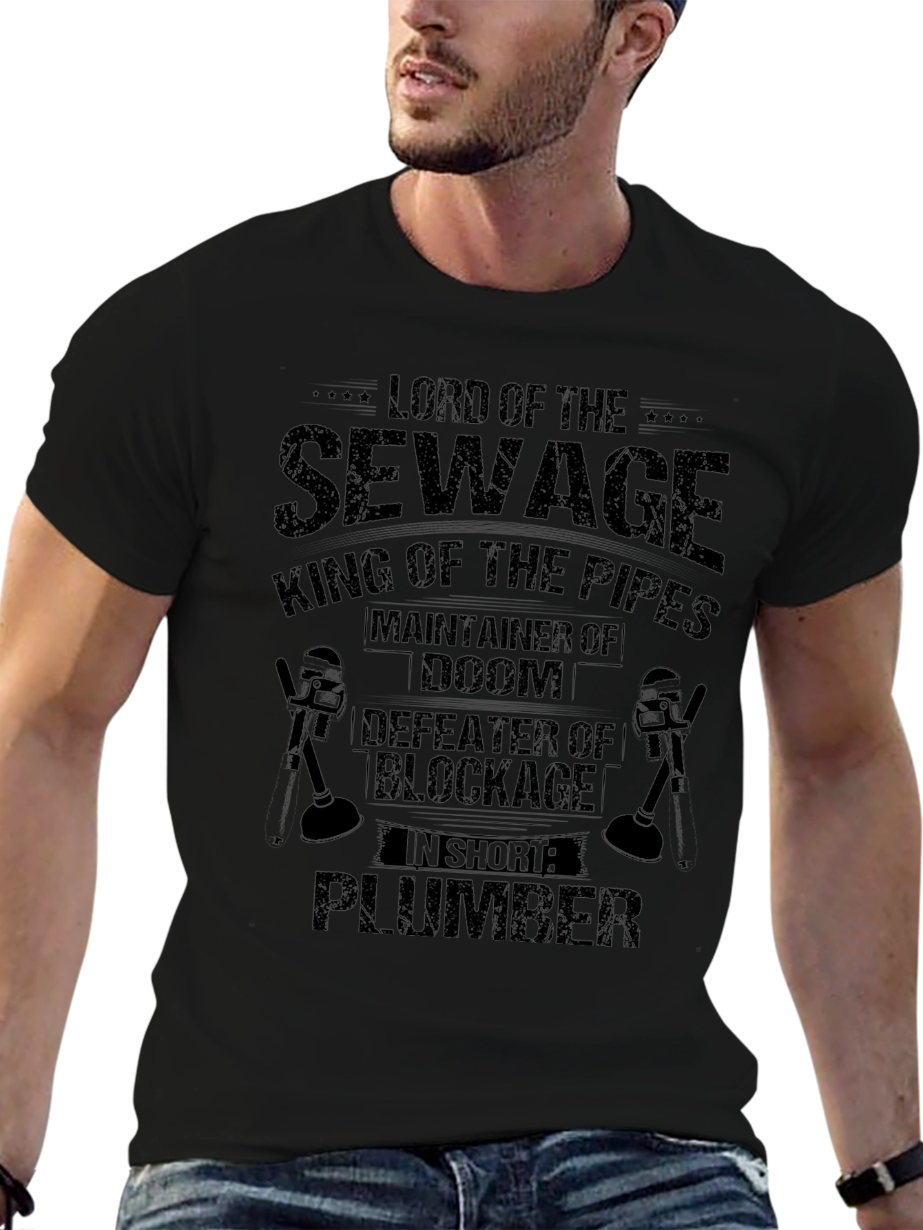 Lord of Sewage Plumber Graphic T-Shirt
