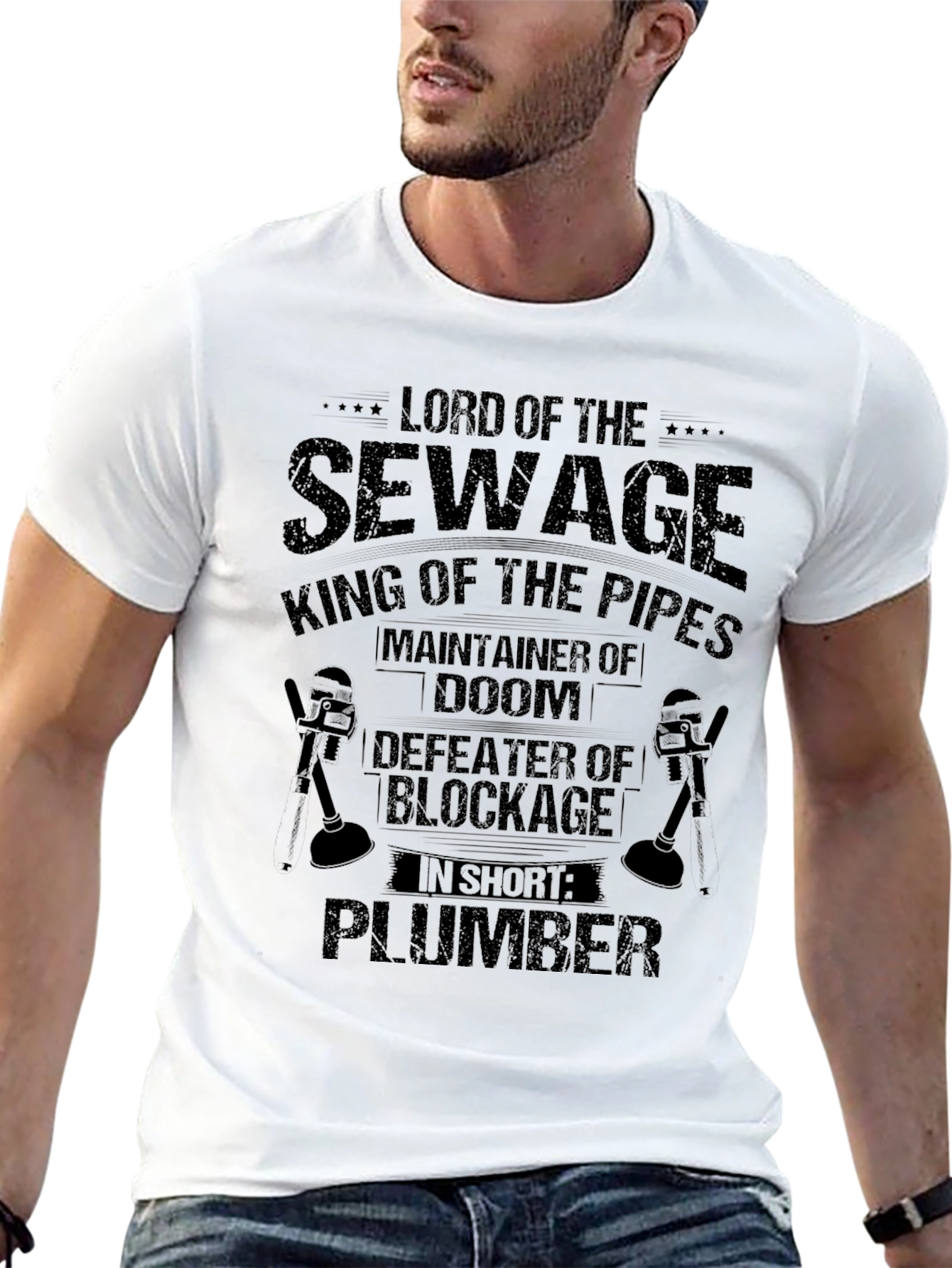 Lord of Sewage Plumber Graphic T-Shirt